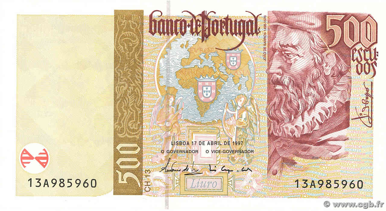 500 Escudos PORTUGAL  1997 P.187a SPL+