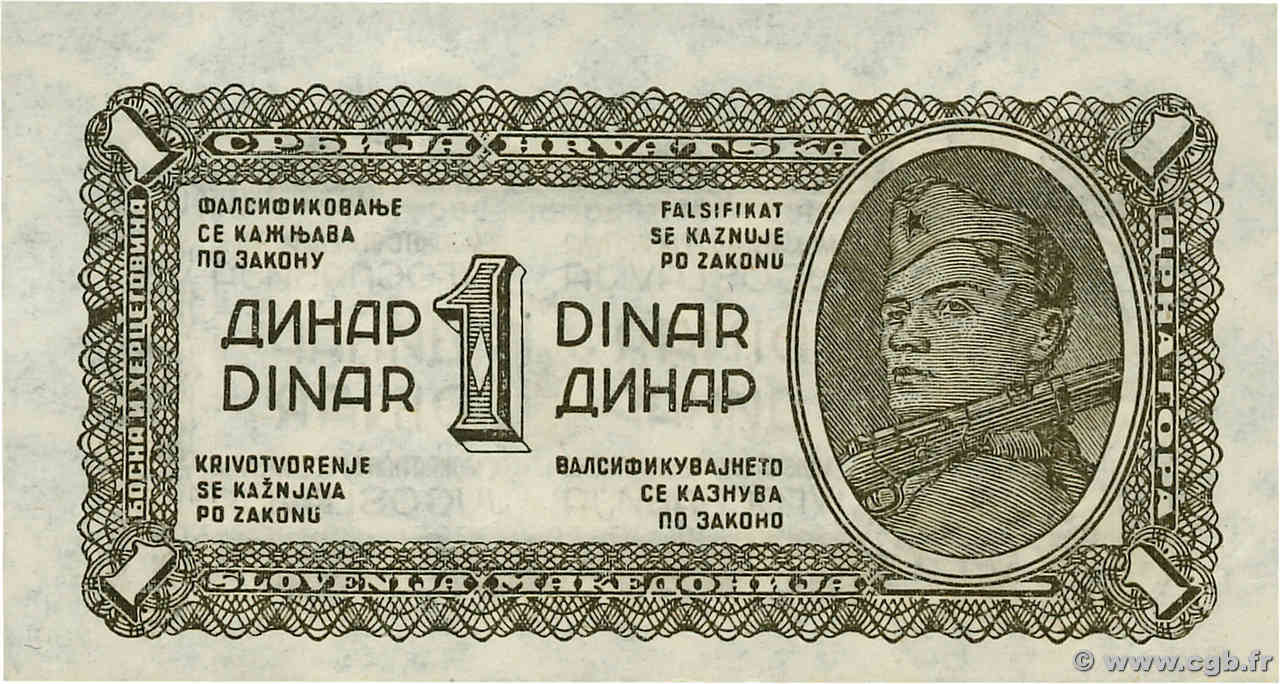 1 Dinar JUGOSLAWIEN  1944 P.048a fST+