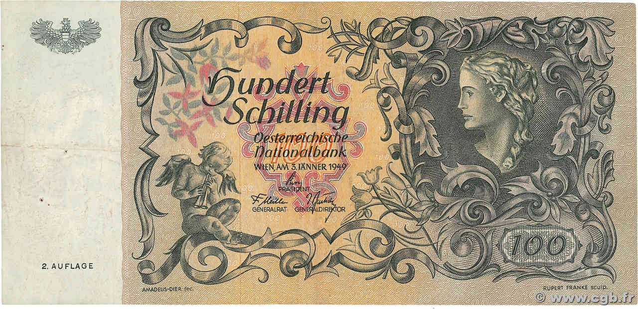 100 Schilling AUTRICHE  1949 P.132 pr.TTB