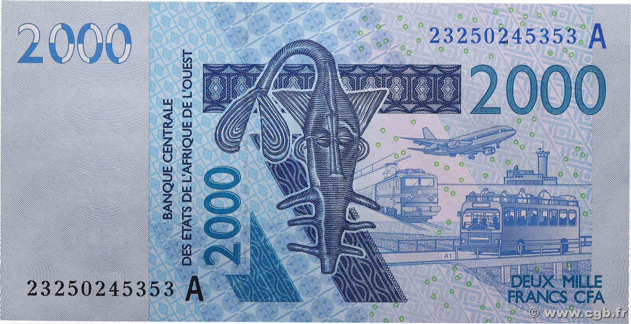 2000 Francs WEST AFRIKANISCHE STAATEN  2023 P.116A fST+