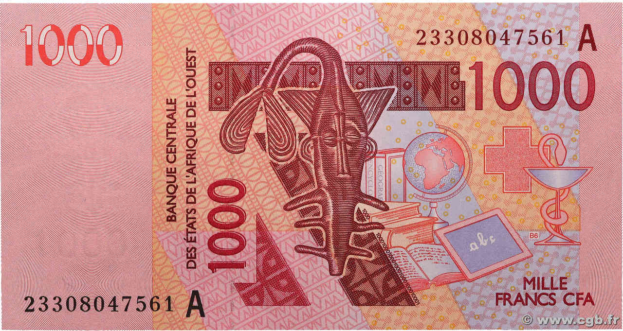 1000 Francs WEST AFRICAN STATES  2023 P.115A UNC-