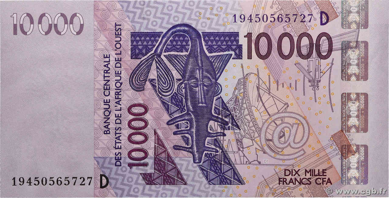 10000 Francs ÉTATS DE L AFRIQUE DE L OUEST  2019 P.418D NEUF