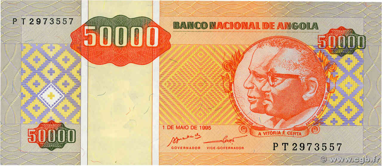 50000 Kwanzas Reajustados ANGOLA  1995 P.138 q.FDC