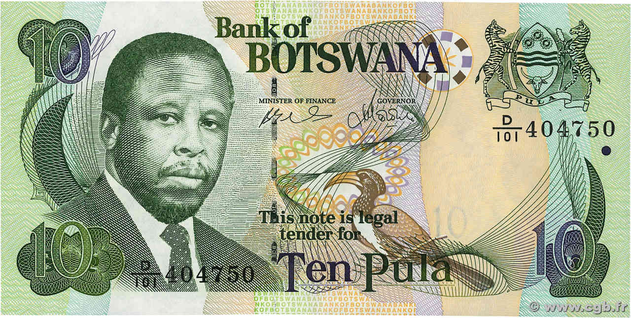 10 Pula BOTSWANA   2007 P.24b FDC