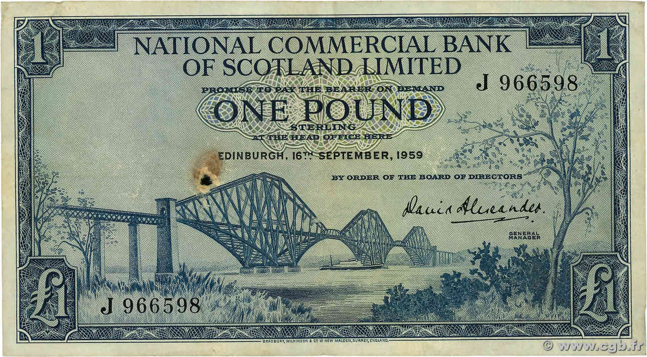 1 Pound SCOTLAND  1959 P.265 BC+