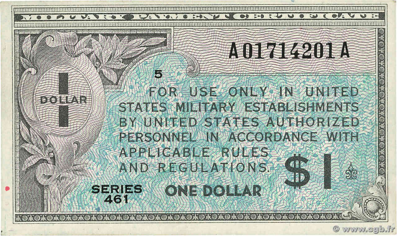 1 Dollar ÉTATS-UNIS D AMÉRIQUE  1946 P.M005 SPL