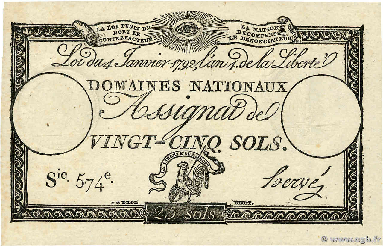 25 Sols FRANCIA  1792 Ass.25a SC