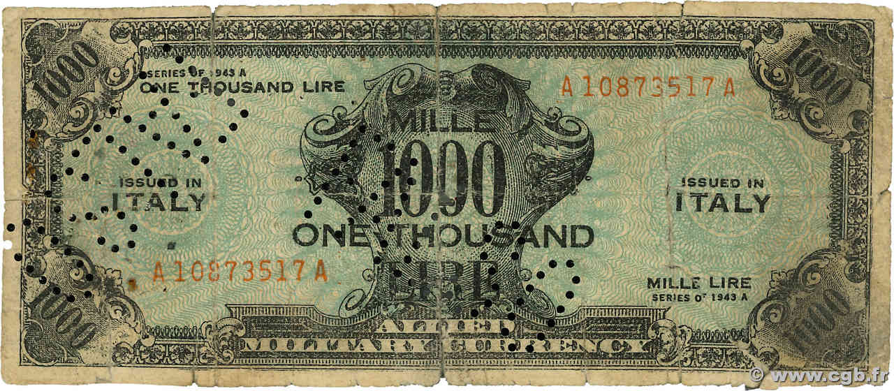 1000 Lire Faux ITALIA  1943 PM.23a RC