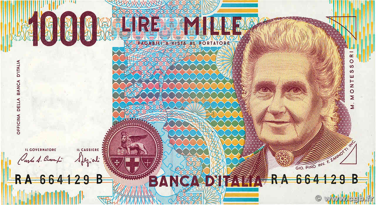 1000 Lire ITALIA  1990 P.114b FDC