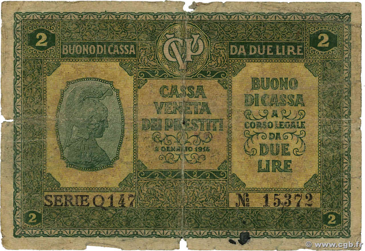 2 Lire ITALIA  1918 PM.05 B