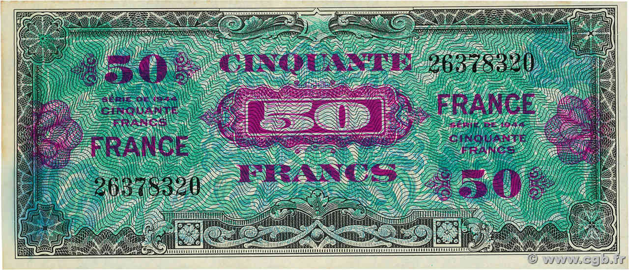 50 Francs FRANCE FRANCIA  1945 VF.24.01 SPL