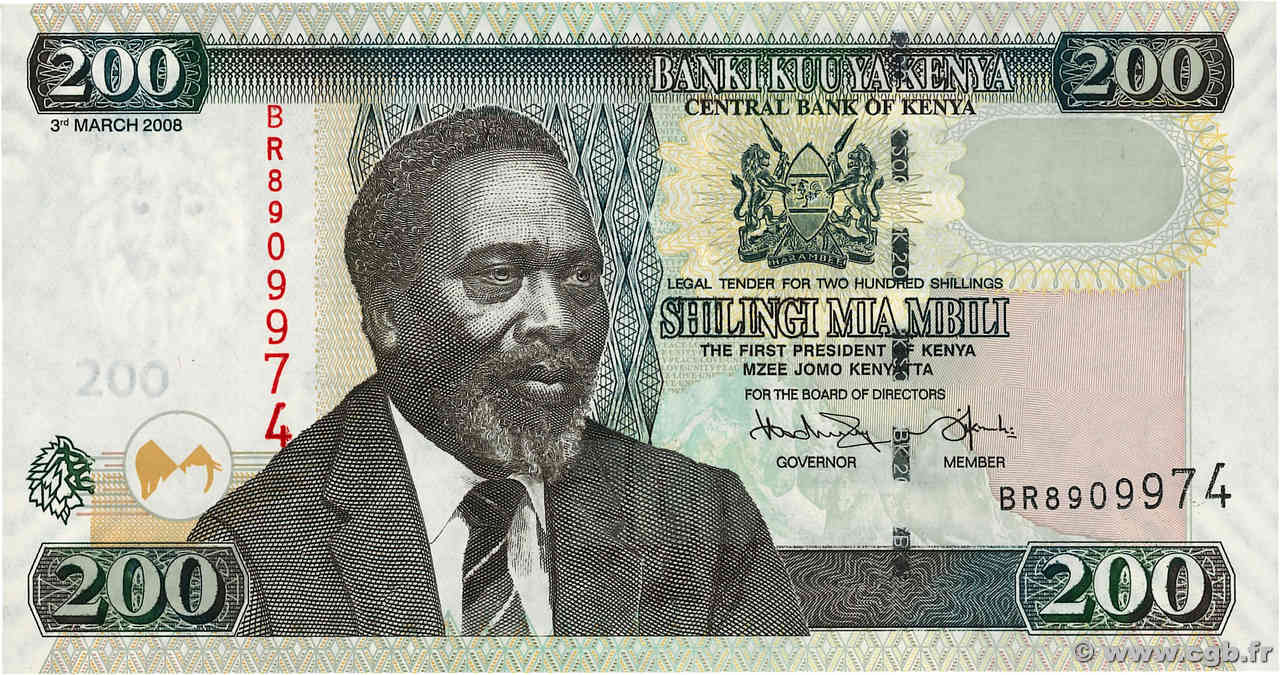 200 Shillings KENIA  2008 P.49c fST