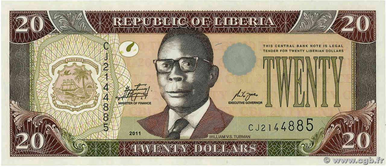 20 Dollars LIBERIA  2011 P.28f ST