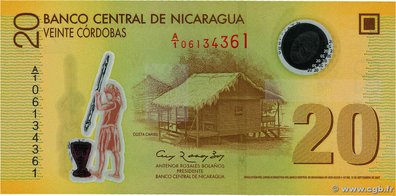 20 Cordobas NICARAGUA  2007 P.202a NEUF