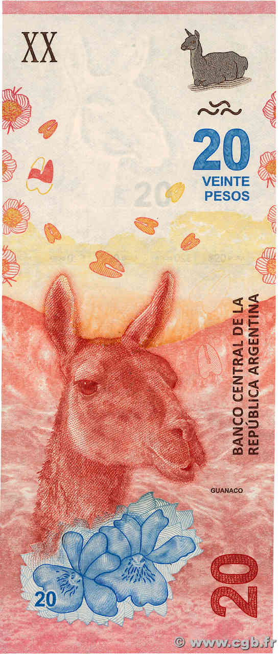 20 Pesos ARGENTINA  2017 P.361 FDC