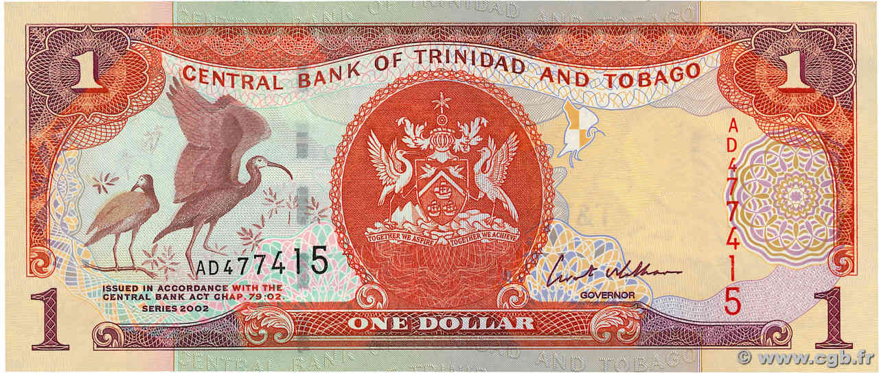 1 Dollar TRINIDAD UND TOBAGO  2002 P.41 fST