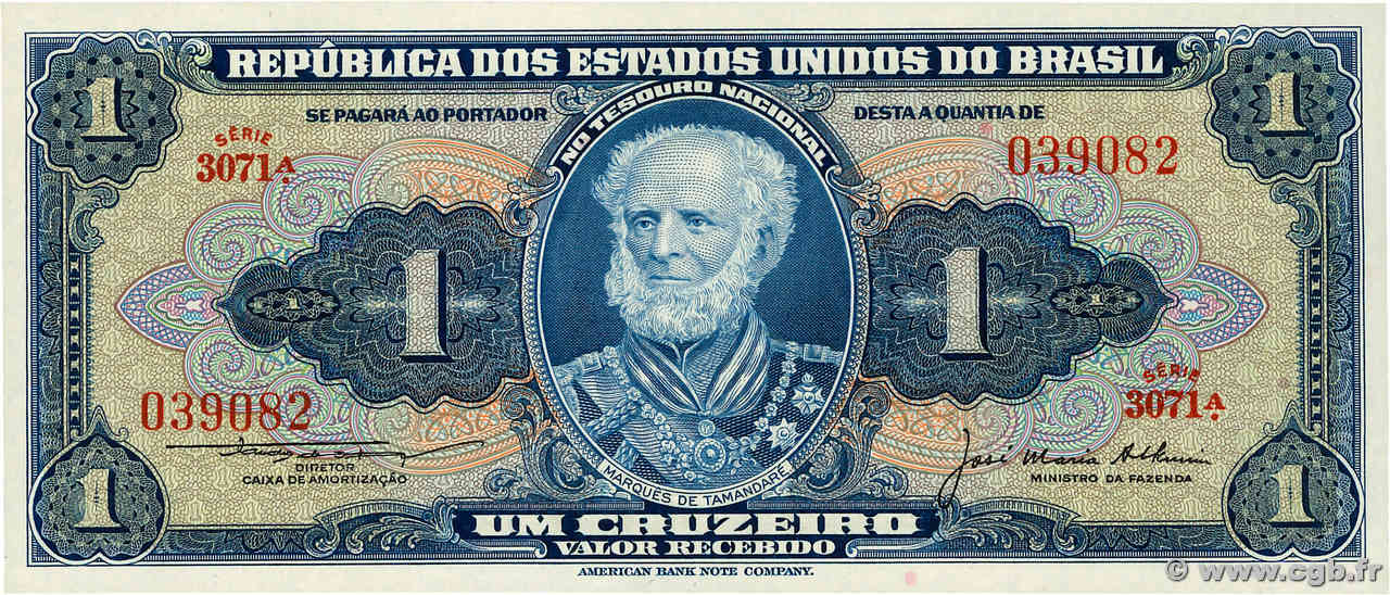 1 Cruzeiro BRASILIEN  1958 P.150c ST