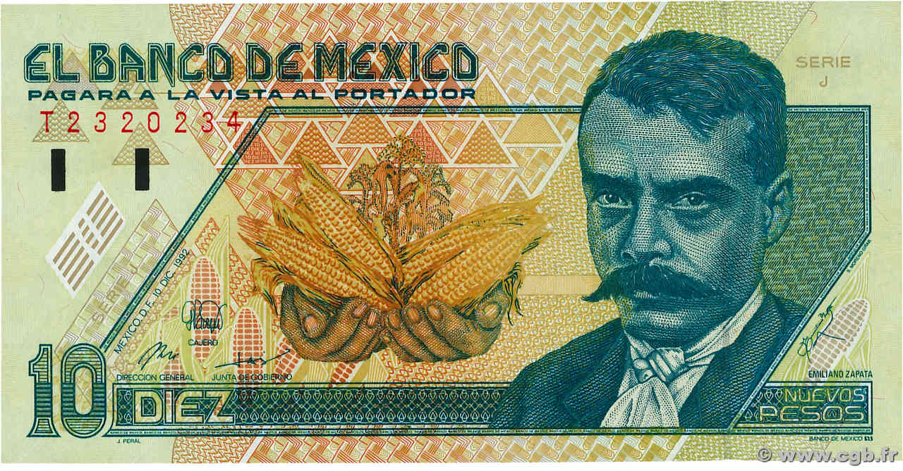 10 Nuevos Pesos MEXIQUE  1992 P.099 NEUF