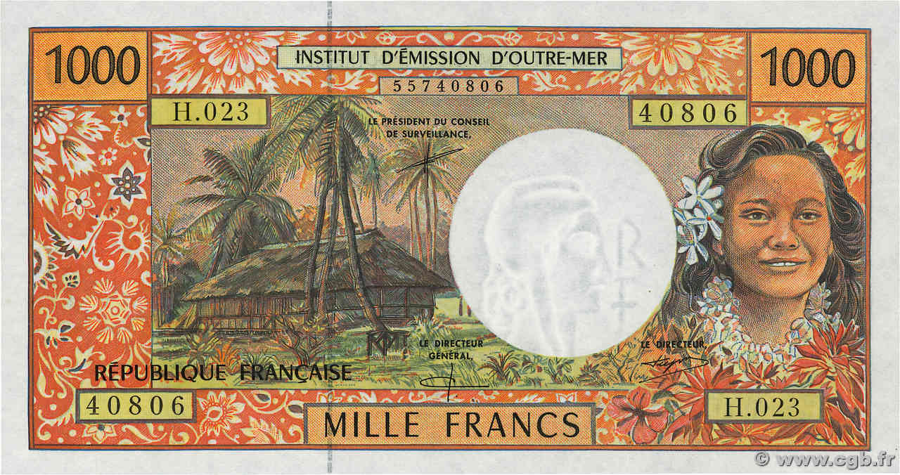 1000 Francs FRENCH PACIFIC TERRITORIES  2002 P.02f q.FDC