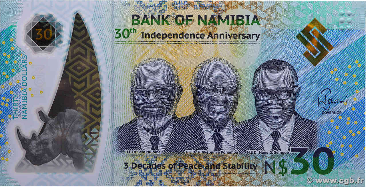 30 Namibia Dollars Commémoratif NAMIBIA  2020 P.18 FDC