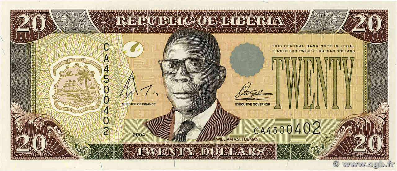 20 Dollars LIBERIA  2004 P.28b NEUF