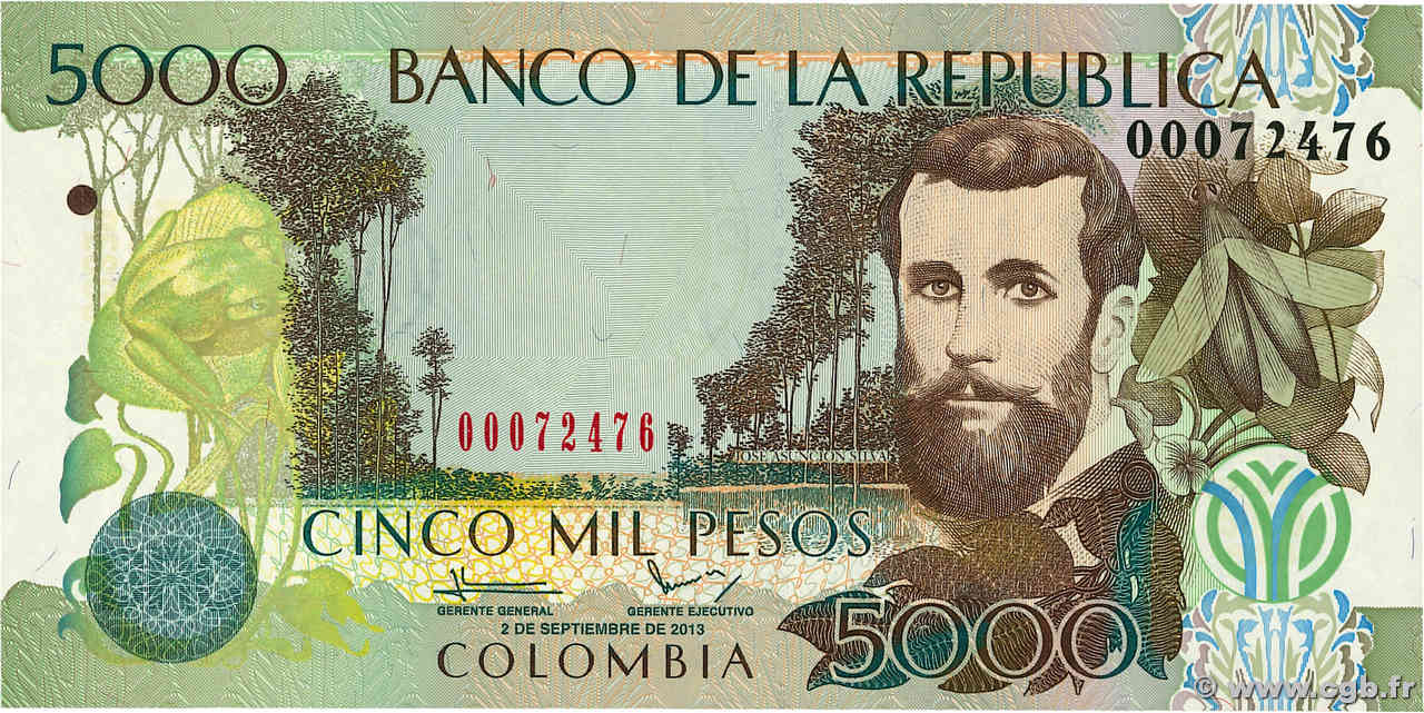 5000 Pesos COLOMBIE  2013 P.452o NEUF