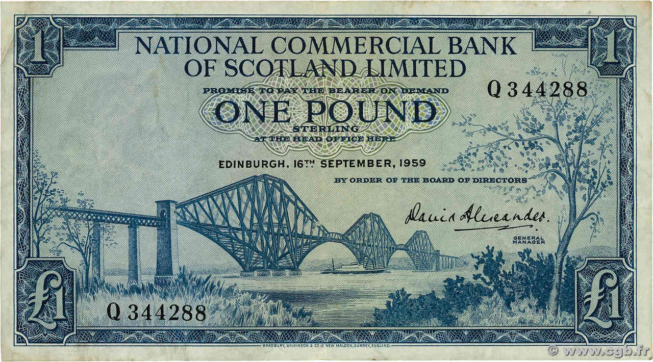 1 Pound SCOTLAND  1959 P.265 F+