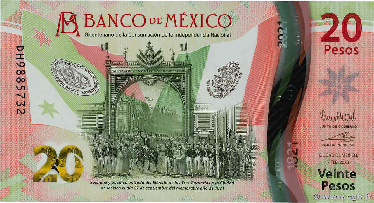 20 Pesos Commémoratif MEXICO  2023 P.132 FDC