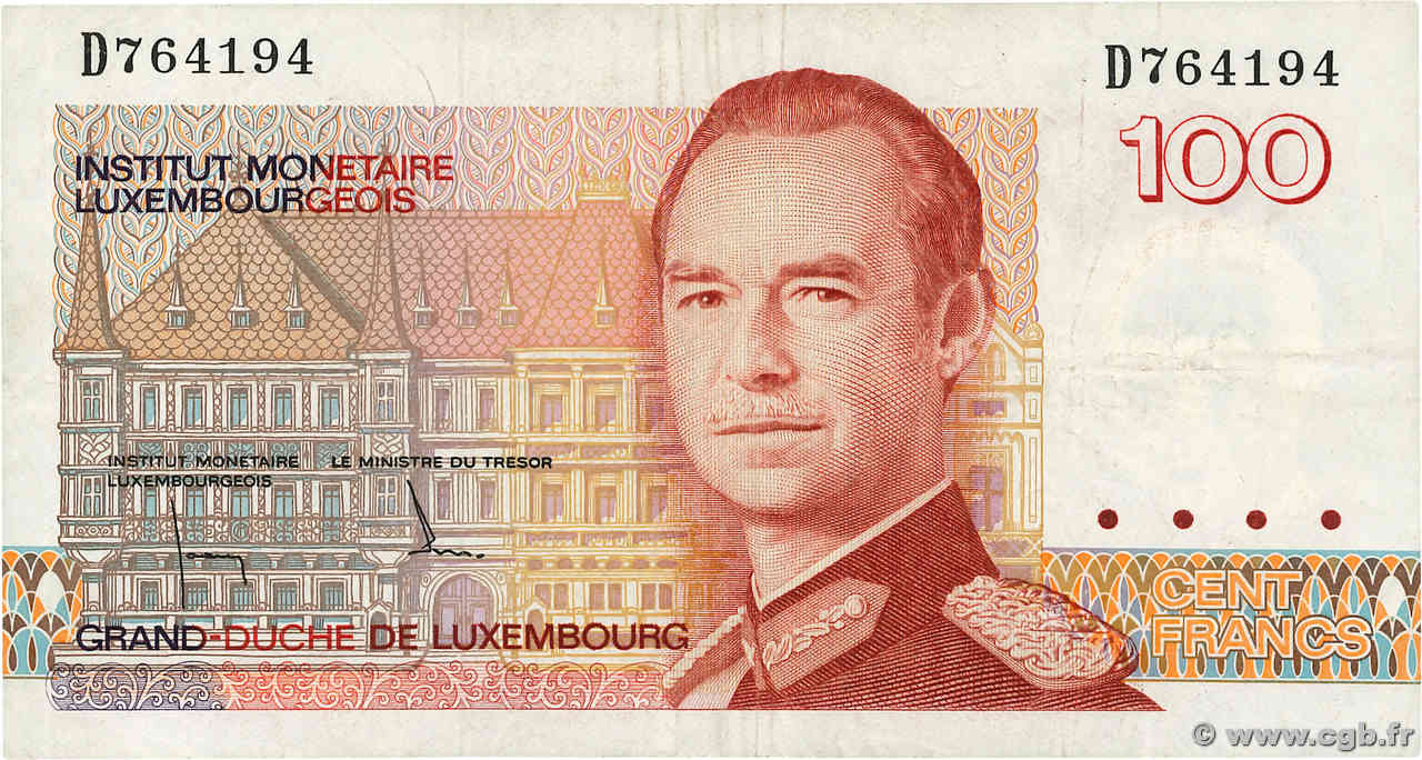 20 Francs LUXEMBURGO  1980 P.58a BC+