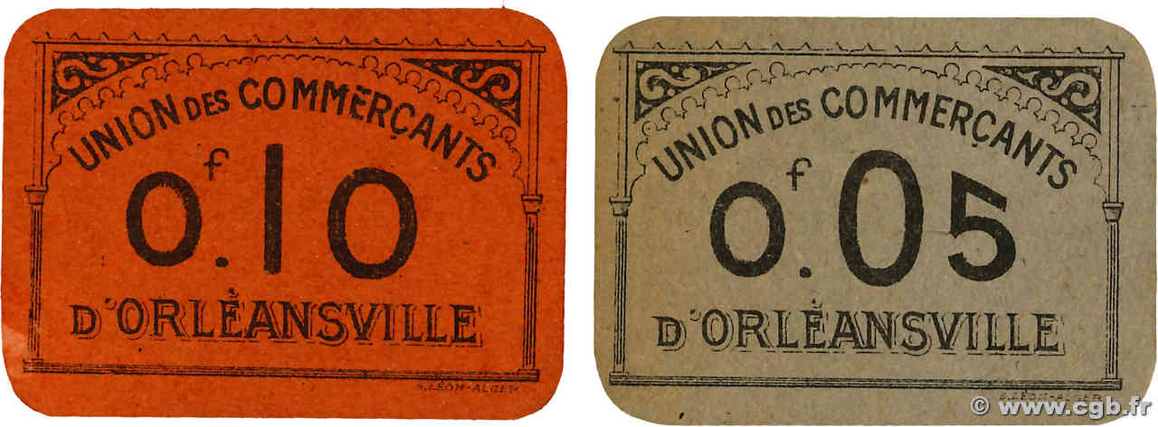 5 et 10 Centimes Lot ARGELIA Orléansville 1916 JPCV.10 et JPCV.11 EBC