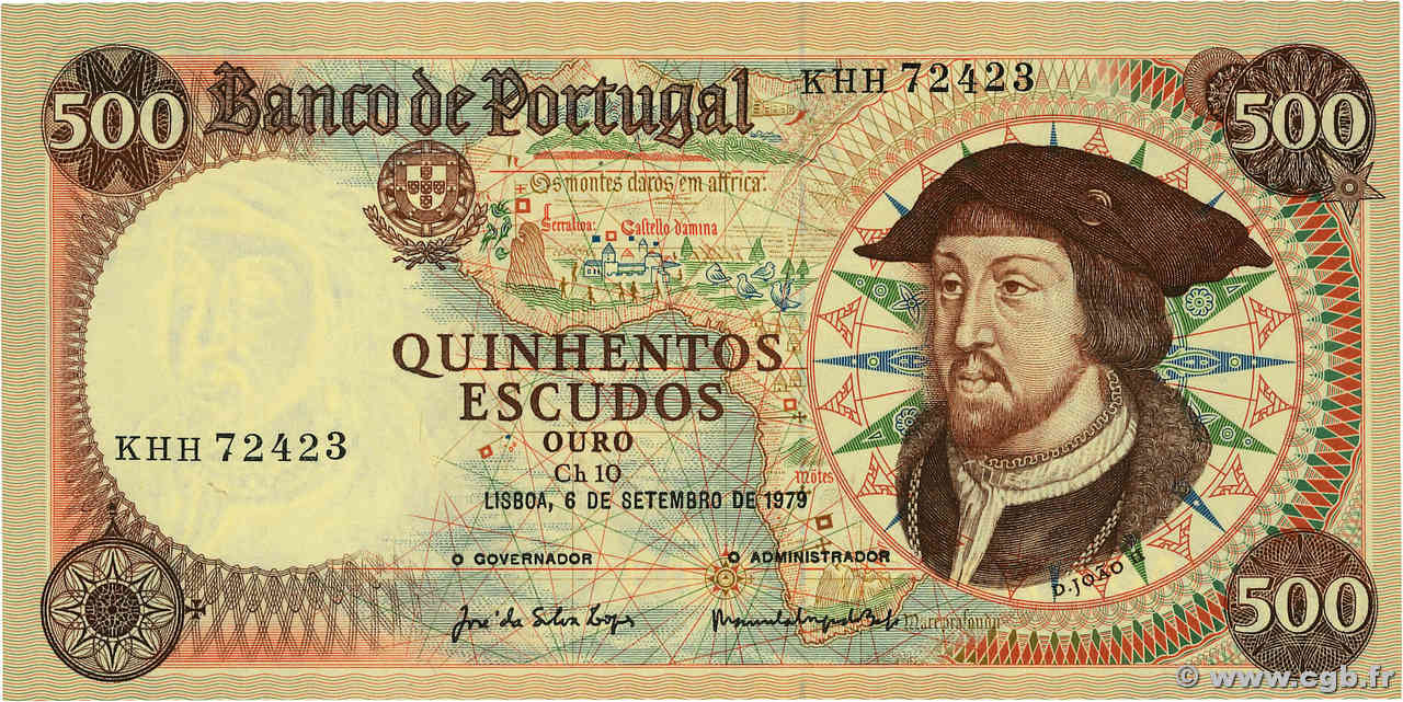 500 Escudos PORTUGAL  1979 P.170b pr.NEUF