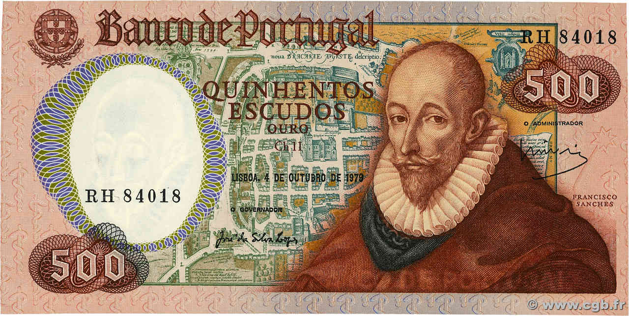 500 Escudos PORTUGAL  1979 P.177 ST