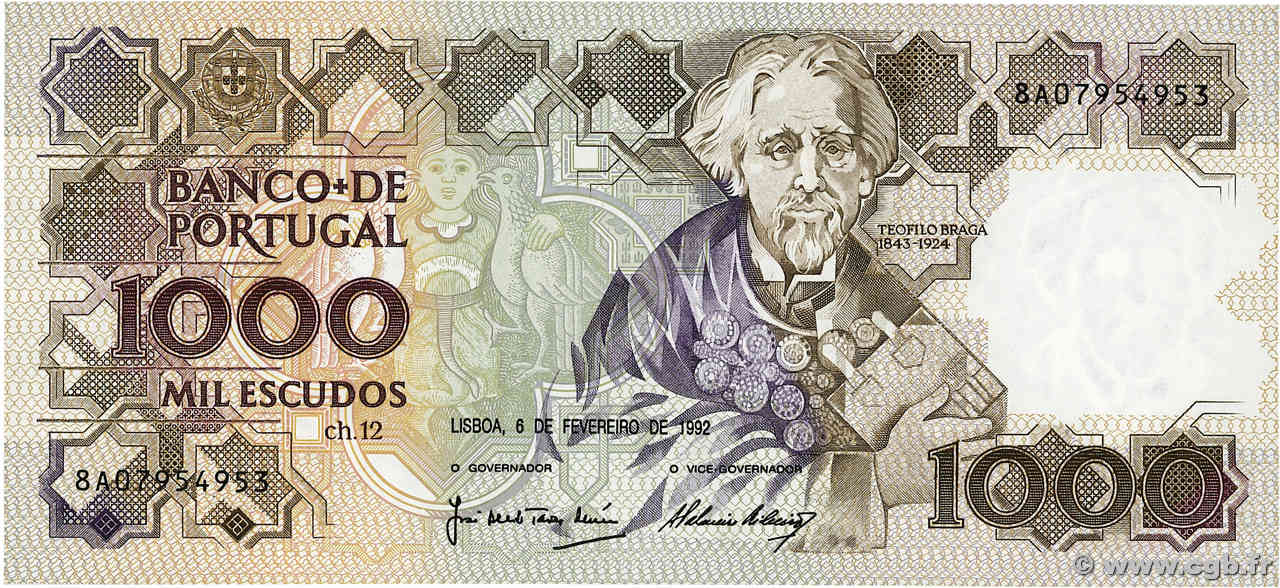 1000 Escudos PORTUGAL  1992 P.181i NEUF