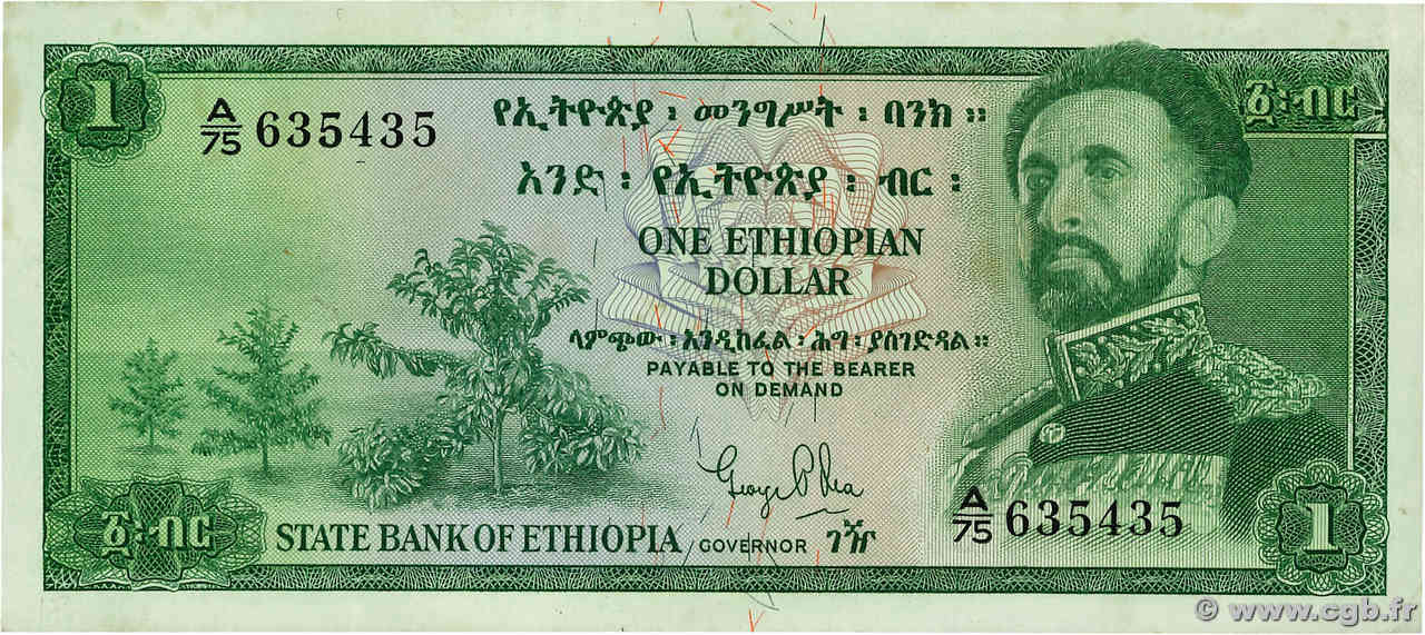 1 Dollar ETHIOPIA  1961 P.18a AU