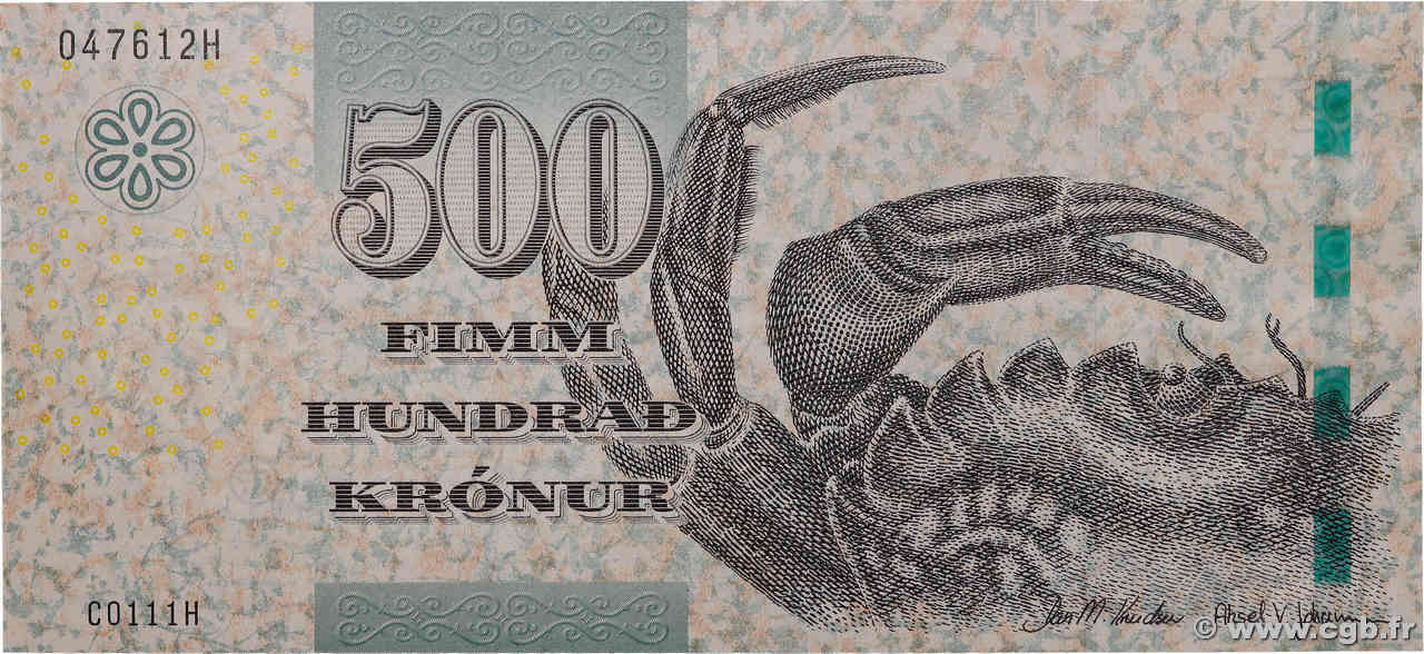 500 Kronur FÄRÖER-INSELN  2011 P.32 ST