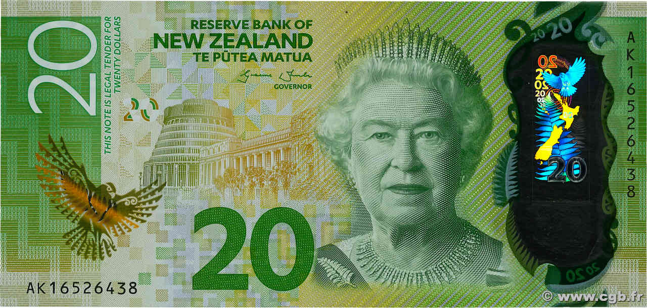 20 Dollars NUOVA ZELANDA
  2016 P.193 FDC