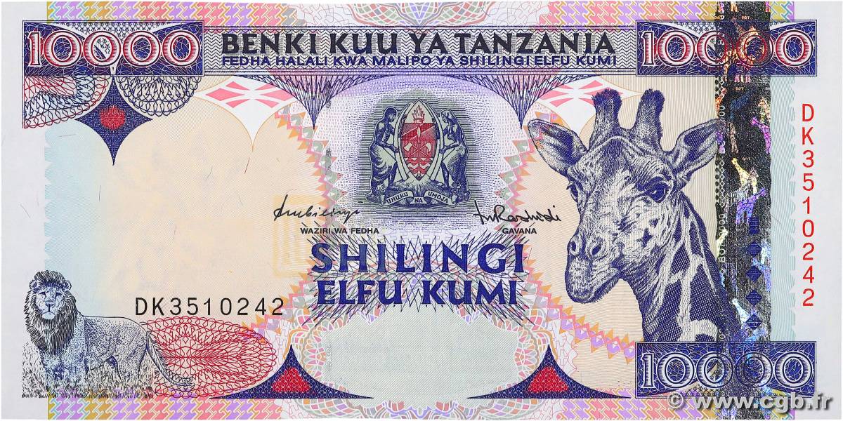 10000 Shillings TANSANIA  1997 P.33 ST