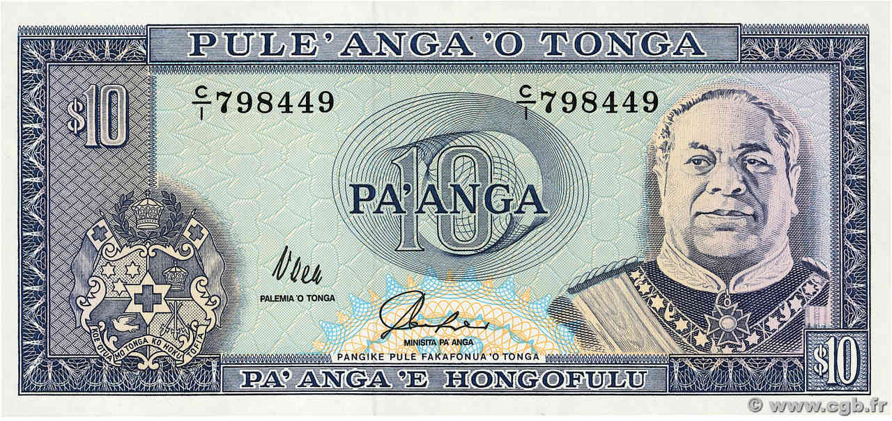 10 Pa anga TONGA  1992 P.28 NEUF