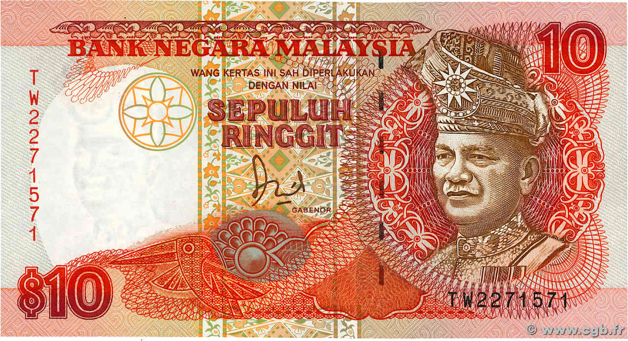 10 Ringitt MALAYA  1989 P.29 VZ