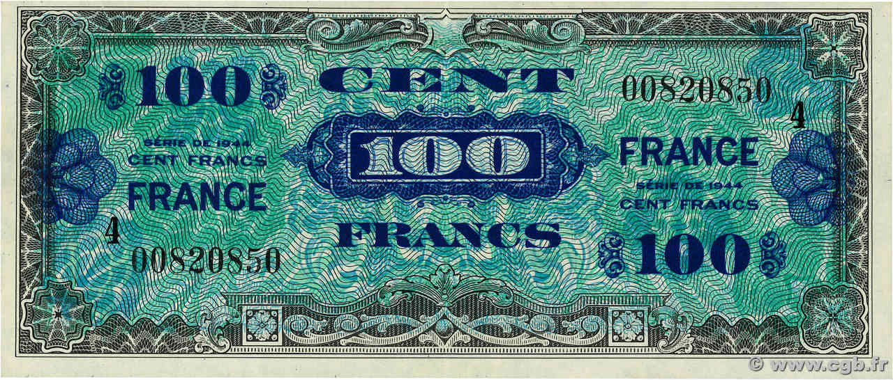 100 Francs FRANCE FRANCIA  1945 VF.25.04 SPL