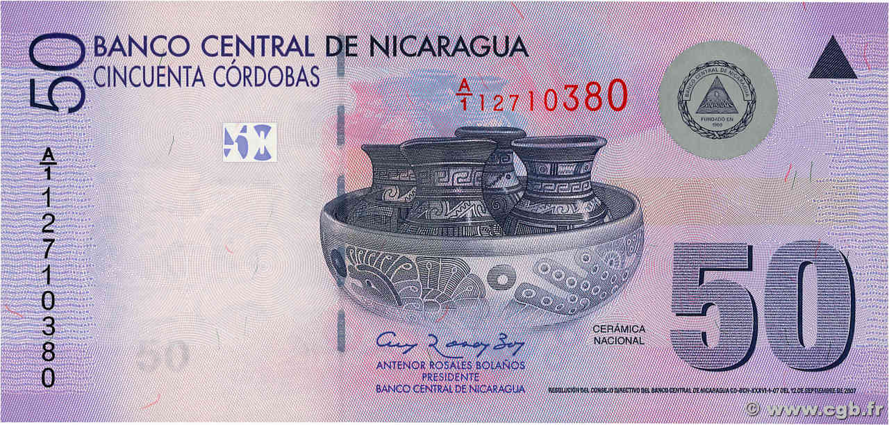 50 Cordobas NICARAGUA  2007 P.203 NEUF