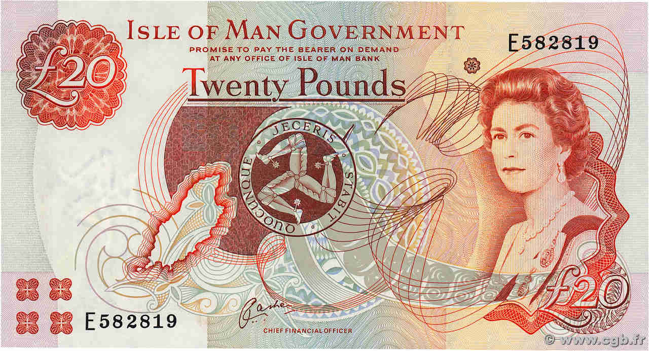 20 Pounds ÎLE DE MAN  2000 P.45a NEUF