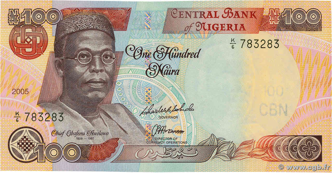 100 Naira NIGERIA  2005 P.28e NEUF