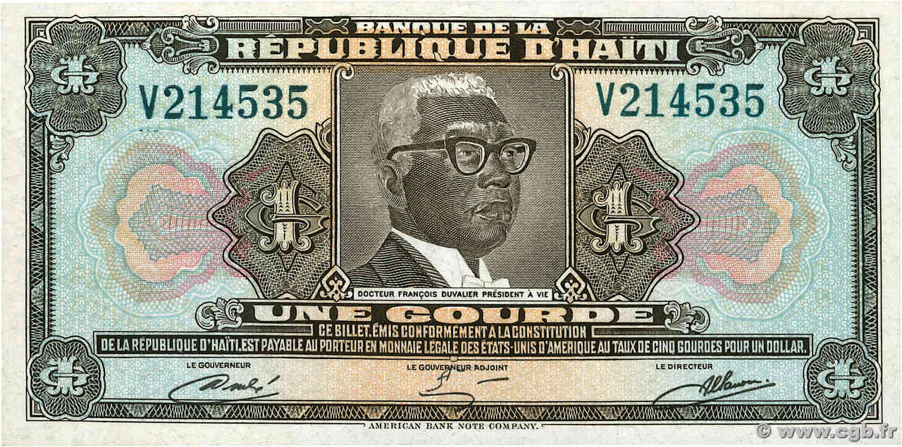 1 Gourde HAÏTI  1979 P.230A FDC