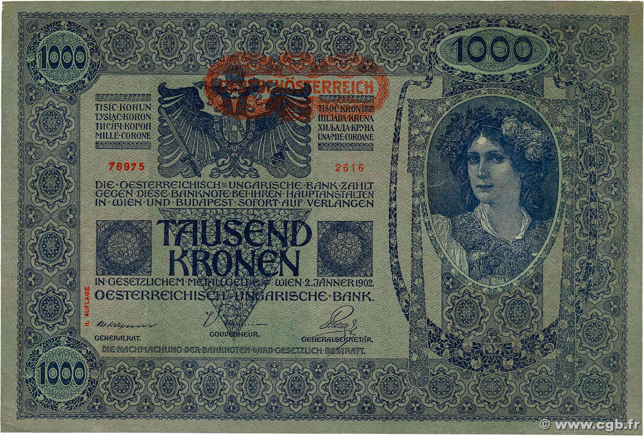 1000 Kronen AUTRICHE  1919 P.061 SPL+