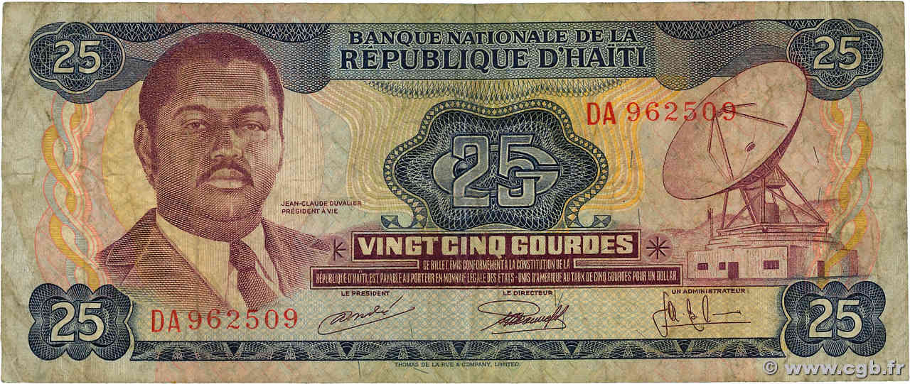 25 Gourdes HAITI  1973 P.218a F-