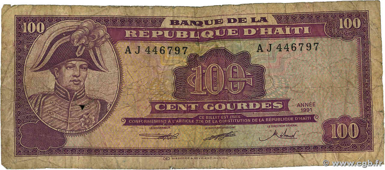 100 Gourdes HAÏTI  1991 P.258a RC