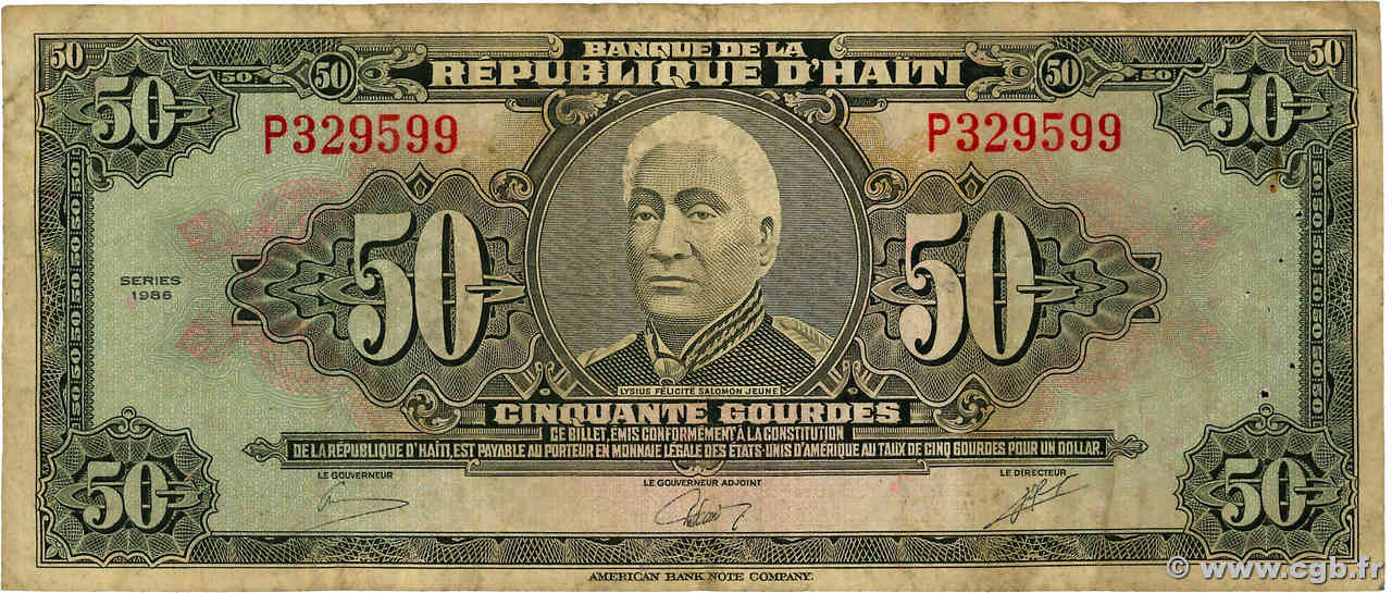 50 Gourdes HAÏTI  1986 P.249a TB