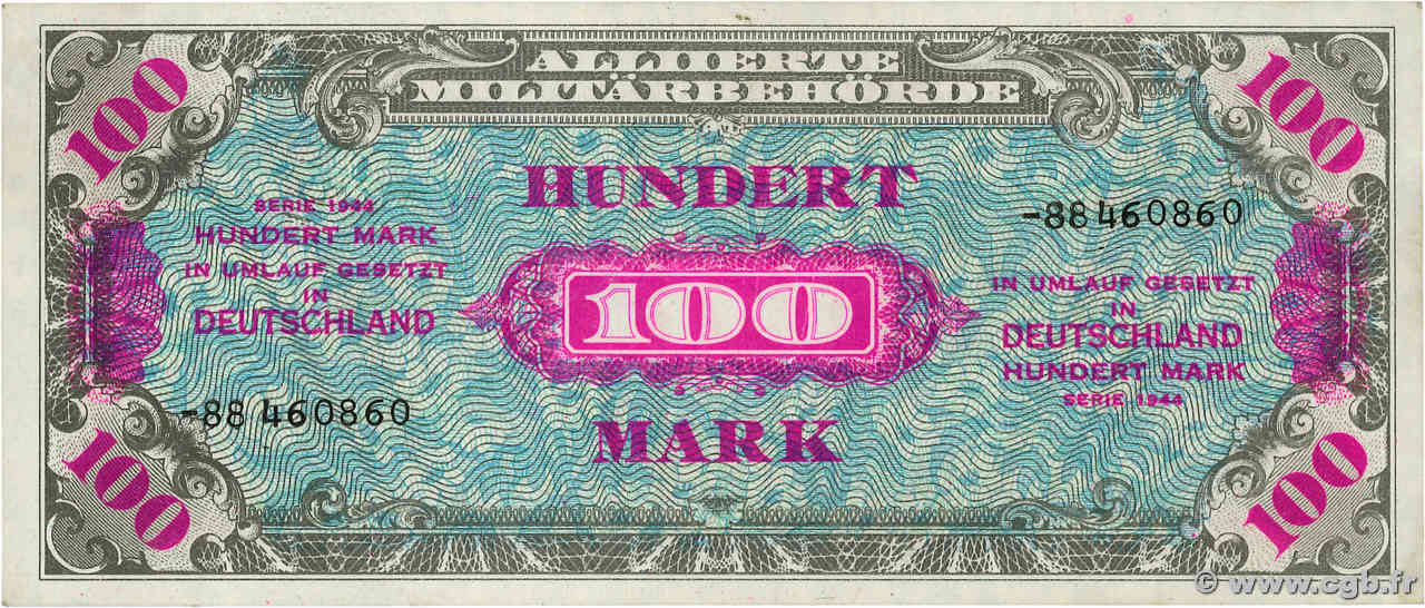 100 Mark GERMANY  1944 P.197d AU