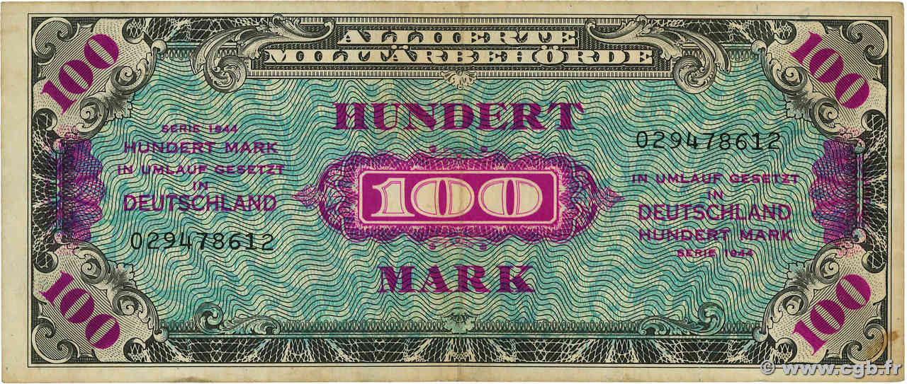 100 Mark GERMANIA  1944 P.197b q.BB